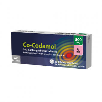 Co-Codamol tbl 500MG+8MG N20